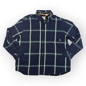 Resistol Double R Green And Blue Plaid Long Sleeve Shirt Men's‎ Size XXL